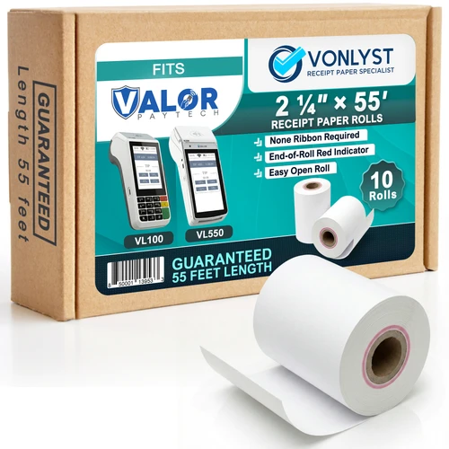 Receipt Paper Roll for Valor Paytech  VL110 and VL500  image 0