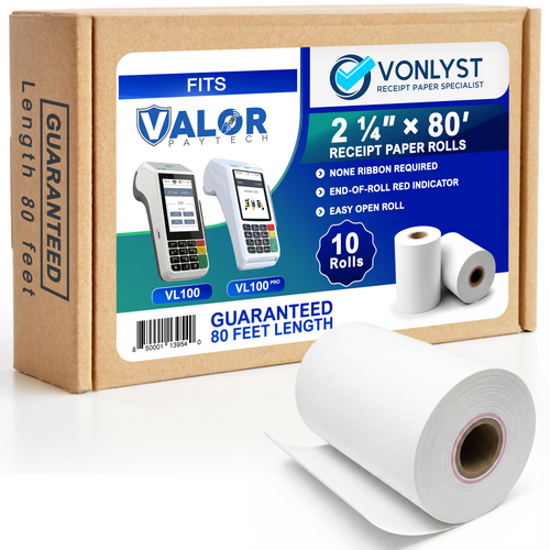 Receipt Paper Roll for Valor Paytech  VL100  image 0