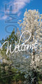 Church welcome banners are visual tools designed to create an inviting atmosphere, directing visitors while communicating key information like service times, the church name, or welcoming messages. Common types include durable outdoor vinyl banners for curb appeal, vertical feather flags, and indoor retractable banners for lobbies.

And if you want something uniquely yours, contact us! Our design professionals will create a special design with your information - all at no extra charge!