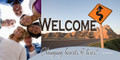 Church welcome banners are visual tools designed to create an inviting atmosphere, directing visitors while communicating key information like service times, the church name, or welcoming messages. Common types include durable outdoor vinyl banners for curb appeal, vertical feather flags, and indoor retractable banners for lobbies.

And if you want something uniquely yours, contact us! Our design professionals will create a special design with your information - all at no extra charge!