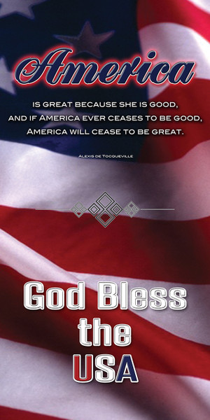 Patriotic church banners blend national pride with faith, often featuring American flags, eagles, and slogans like "In God We Trust" or "God Bless America". These banners are used to decorate sanctuaries during holidays like July 4th, Memorial Day, and Veterans Day to promote unity and gratitude.

And if you want something uniquely yours, contact us! Our design professionals will create a special design with your information - all at no extra charge!