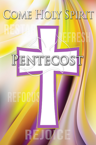 Banners promoting Pentecost and revival feature vibrant imagery—such as flames, doves, and wind—to symbolize the Holy Spirit's power, transformation, and presence, often incorporating liturgical red, orange, and white colors. These banners serve as visual aids for worship services, prayer gatherings, and special events, fostering a spirit of renewal, "Come Holy Spirit" themes, and the celebration of the church's birthday.

And if you want something uniquely yours, contact us! Our design professionals will create a special design with your information - all at no extra charge!