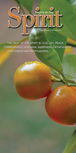 Banners promoting the Fruits of the Spirit are used in church services to visually display the virtues outlined in Galatians 5:22-23 (love, joy, peace, patience, kindness, goodness, faithfulness, gentleness, and self-control). These banners serve as educational tools, encouraging reminders for believers, and decorative elements for sanctuaries, classrooms, or lobby spaces.

And if you want something uniquely yours, contact us! Our design professionals will create a special design with your information - all at no extra charge!