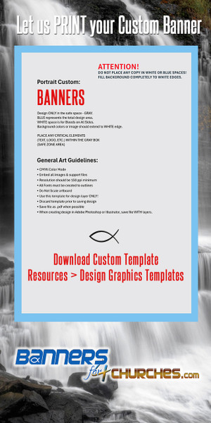 Custom Portrait (Vertical Orientation) Banner - Your Design or Ours