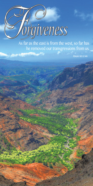 Church Banner featuring Waimea Canyon Kauai with Forgiveness Theme