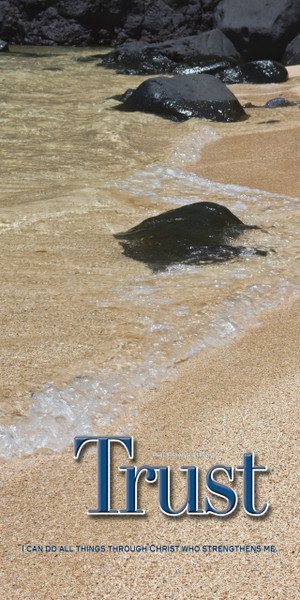 Church Banner featuring Sandy Beach with Inspirational Theme