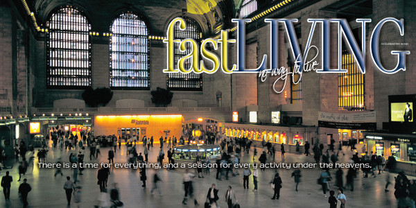 Church Banner featuring Grand Central Station with Motivational Theme