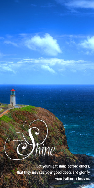 Church Banner featuring Lighthouse with Let Your Light Shine Theme
