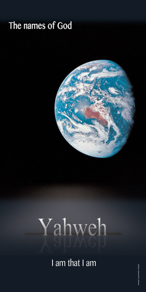 Church Banner featuring Earth From Space with I AM That I AM Theme