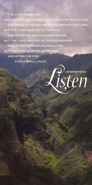 Church Banner featuring Waimea Canyon with Still Small Voice Theme