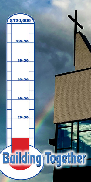 Church fundraising thermometer banners are customizable visual aids used to track donation progress for special campaigns like building projects, ministries, and special missions. Typically made of durable, waterproof 13oz vinyl, these banners display a graphic thermometer and a self-adhesive sticker allowing churches to fill in progress towards a financial goal.

And if you want something uniquely yours, contact us! Our design professionals will create a special design with your information - all at no extra charge!