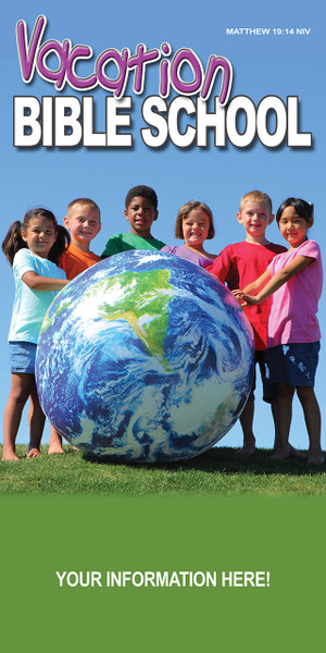 Banners promoting Vacation Bible School (VBS) for churches are brightly colored, durable, and customizable, designed to attract families and announce event dates to the community.

And if you want something uniquely yours, contact us! Our design professionals will create a special design with your information - all at no extra charge!