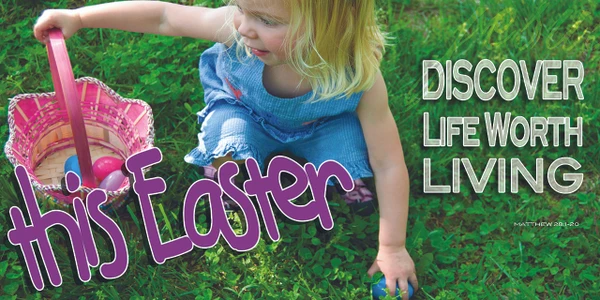 Easter banners promoting church services serve as visual invitations and thematic decorations, featuring uplifting messages like "He is Risen" alongside symbols like crosses and lilies. They are crucial for creating a welcoming atmosphere, providing service times on outdoor vinyl, and encouraging community participation in special Easter events.

And if you want something uniquely yours, contact us! Our design professionals will create a special design with your information - all at no extra charge!