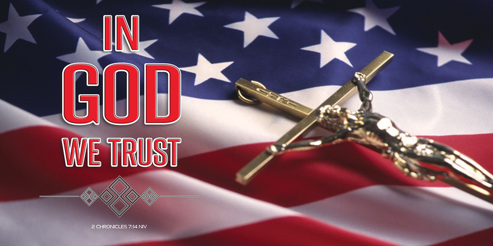 Patriotic church banners blend national pride with faith, often featuring American flags, eagles, and slogans like "In God We Trust" or "God Bless America". These banners are used to decorate sanctuaries during holidays like July 4th, Memorial Day, and Veterans Day to promote unity and gratitude.

And if you want something uniquely yours, contact us! Our design professionals will create a special design with your information - all at no extra charge!