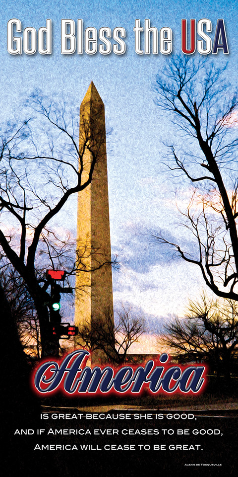 Patriotic church banners blend national pride with faith, often featuring American flags, eagles, and slogans like "In God We Trust" or "God Bless America". These banners are used to decorate sanctuaries during holidays like July 4th, Memorial Day, and Veterans Day to promote unity and gratitude.

And if you want something uniquely yours, contact us! Our design professionals will create a special design with your information - all at no extra charge!