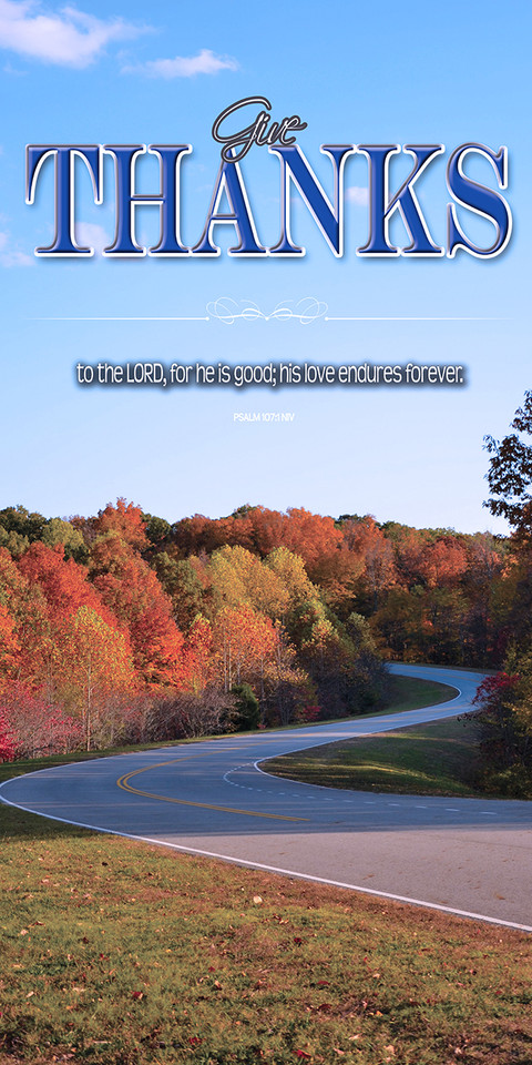 Thanksgiving church service banners promote worship, gratitude, and community gatherings, typically featuring warm autumn colors, harvest imagery, and uplifting Bible verses. Popular designs include phrases like "Give Thanks" designed to create a welcoming atmosphere for parishioners, available in vinyl or fabric options.

And if you want something uniquely yours, contact us! Our design professionals will create a special design with your information - all at no extra charge!