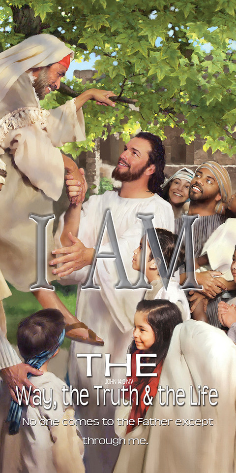 "I Am" banners are designed to promote the biblical "I AM" statements of Jesus Christ, which declare His deity and multifaceted nature. These banners are used to visually reinforce the identity of Jesus, helping congregants focus on who He is and what He has done.

And if you want something uniquely yours, contact us! Our design professionals will create a special design with your information - all at no extra charge!