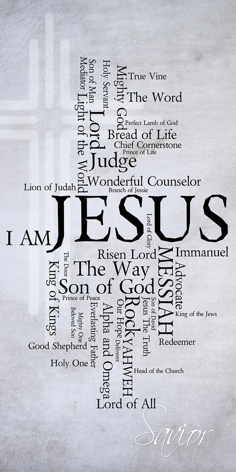 The names of Jesus series includes church banners that serve as visual focal points for worship. This series utilizes word clouds for the many names and titles of Jesus. These banners feature bold lettering and vibrant imagery, transforming the worship space and reinforcing sermon series on the divine names of Jesus, such as "Light of the World," "Good Shepherd," and "King of Kings".

And if you want something uniquely yours, contact us! Our design professionals will create a special design with your information - all at no extra charge!