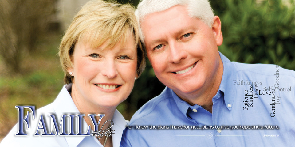 Church Banner featuring Married Couple with Family Values Theme