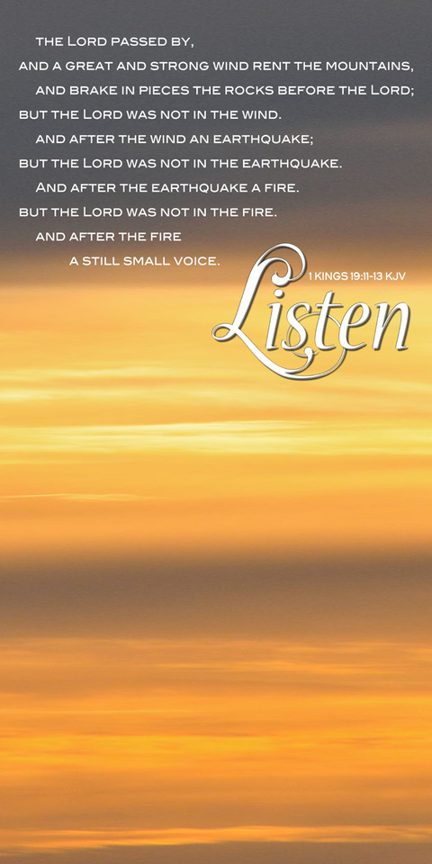 Church Banner featuring Gorgeous Sky with Still Small Voice Theme