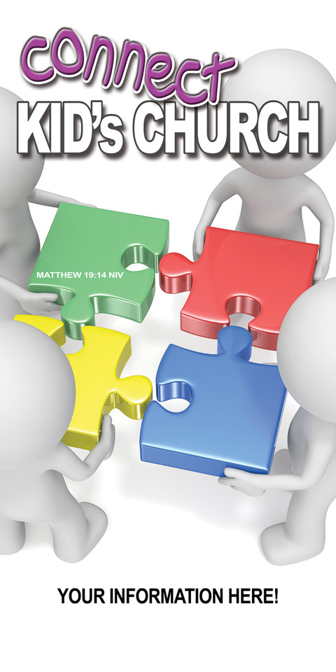 Church Banner featuring Puzzle Theme for Welcome Center Banner