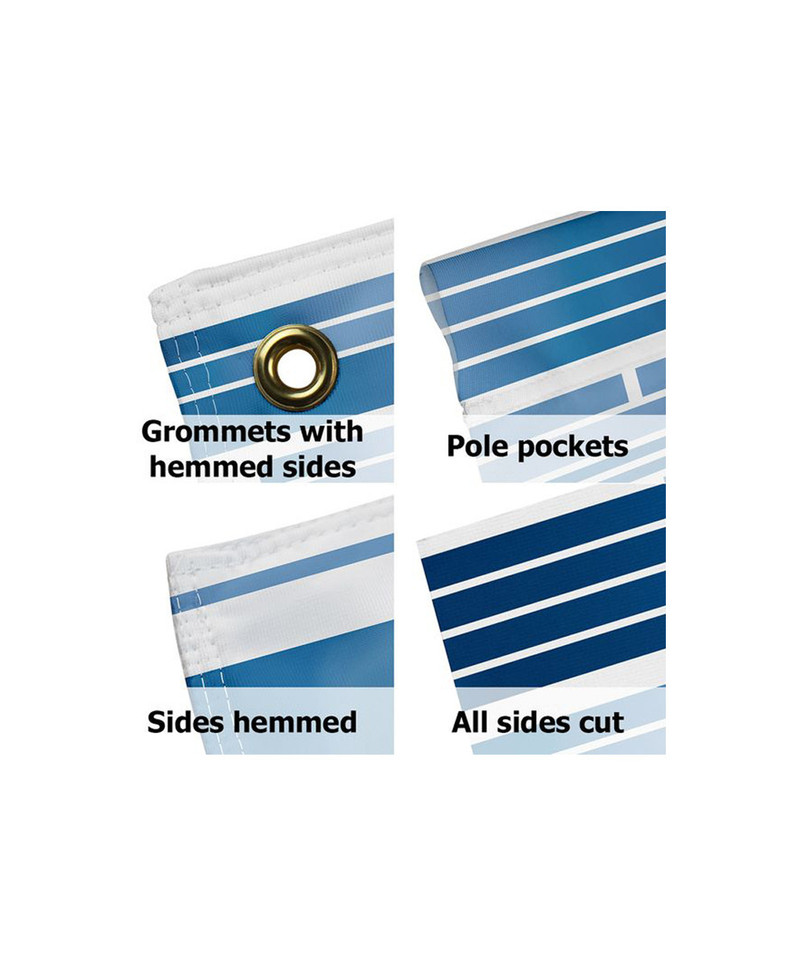 Standard finishing options for banners