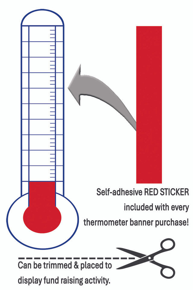 Church Fund Raising Thermometers SKU V13