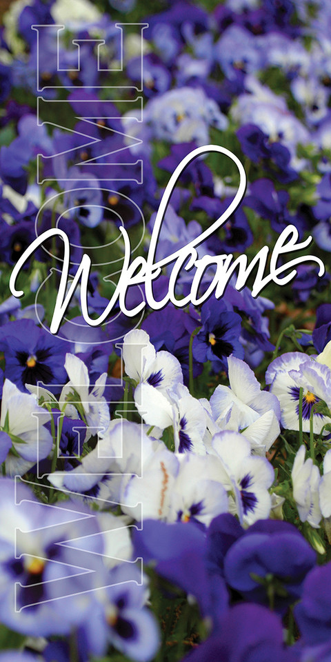 Church welcome banners are visual tools designed to create an inviting atmosphere, directing visitors while communicating key information like service times, the church name, or welcoming messages. Common types include durable outdoor vinyl banners for curb appeal, vertical feather flags, and indoor retractable banners for lobbies.

And if you want something uniquely yours, contact us! Our design professionals will create a special design with your information - all at no extra charge!