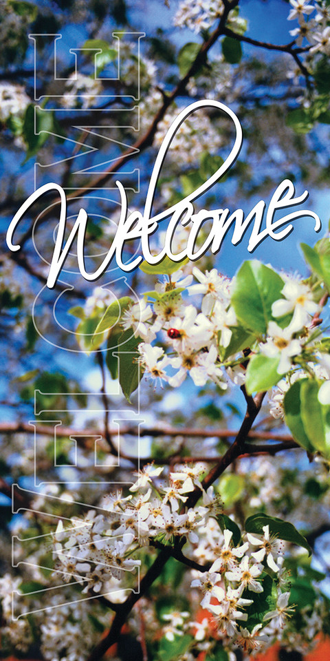Church welcome banners are visual tools designed to create an inviting atmosphere, directing visitors while communicating key information like service times, the church name, or welcoming messages. Common types include durable outdoor vinyl banners for curb appeal, vertical feather flags, and indoor retractable banners for lobbies.

And if you want something uniquely yours, contact us! Our design professionals will create a special design with your information - all at no extra charge!
