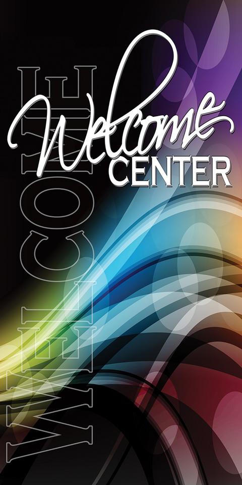 Church welcome banners are visual tools designed to create an inviting atmosphere, directing visitors while communicating key information like service times, the church name, or welcoming messages. Common types include durable outdoor vinyl banners for curb appeal, vertical feather flags, and indoor retractable banners for lobbies.

And if you want something uniquely yours, contact us! Our design professionals will create a special design with your information - all at no extra charge!