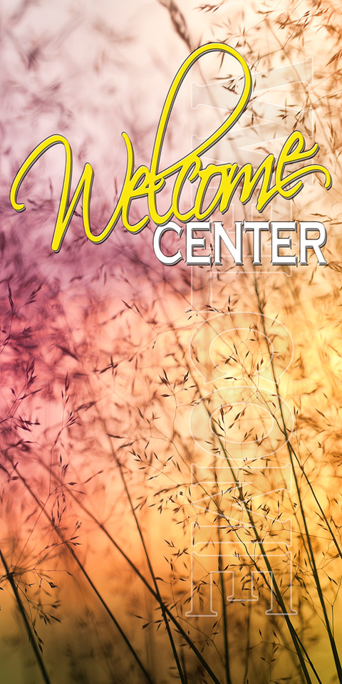 Church welcome banners are visual tools designed to create an inviting atmosphere, directing visitors while communicating key information like service times, the church name, or welcoming messages. Common types include durable outdoor vinyl banners for curb appeal, vertical feather flags, and indoor retractable banners for lobbies.

And if you want something uniquely yours, contact us! Our design professionals will create a special design with your information - all at no extra charge!