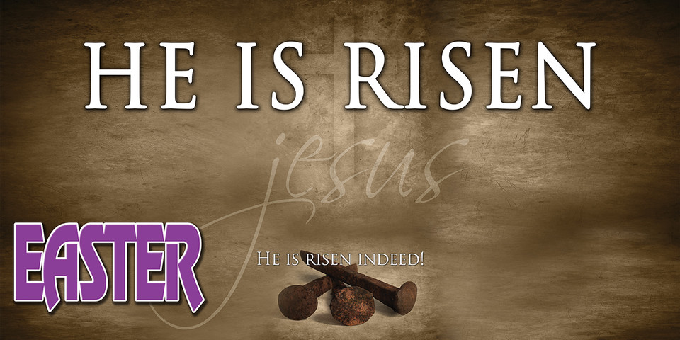 Easter banners promoting church services serve as visual invitations and thematic decorations, featuring uplifting messages like "He is Risen" alongside symbols like crosses and lilies. They are crucial for creating a welcoming atmosphere, providing service times on outdoor vinyl, and encouraging community participation in special Easter events.

And if you want something uniquely yours, contact us! Our design professionals will create a special design with your information - all at no extra charge!