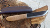 Condor Bushcraft Basic 5" 1075 Carbon Scandi Walnut w/ Leather Sheath