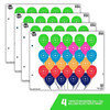 Allen EZ Aim FUN Balloon Blast Paper Shooting Target, 24" x 19," 4-Pack, Multi