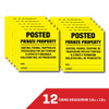 Allen Allen Company Posted No Trespassing Sign, 12-Pack
