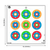 Allen EZ Aim Fun Plinking the Day Away Paper Shooting Targets, 12”W x 12”H, 12-Pack, Multi
