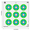 EZ Aim Fun Dialing In More Fun Paper Shooting Targets, 12”W x 12”H, 9-Targets
