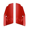 CZ 75 Aluminum Grips Short Checker Red