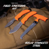 Outdoor Edge 3-Piece Field Dressing Combo with Caping Knife, Skinner & Saw Mossy Oak Sheath