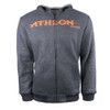 Athlon Logo Zipper Hoodie Grey Large