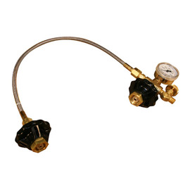 Broco Oxygen Transfer Hose CGA540 Hand Tighten Fittings W/Gauge And Bleed Valve