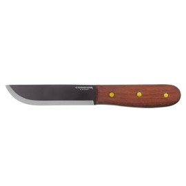Condor Bushcraft Basic 5in 1075 Carbon Scandi Walnut w/ Leather Sheath