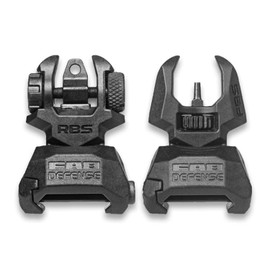 FAB Defense Front & Rear Set of Flip-up Sights (1x RBS, 1x FBS) Black