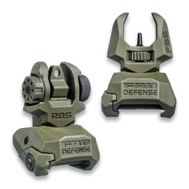 FAB Defense Front & Rear Set of Flip-up Sights (1x RBS, 1x FBS) ODG