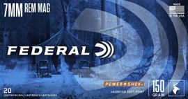 Federal Power-Shok 7mm Rem Mag 150 Grain 3110 fps Box/20