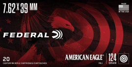 Federal American Eagle 7.62x39 124Grain 2350 fps FMJ Box/20
