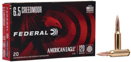 Federal American Eagle 6.5 Creedmoor 120gr Open Tip Match Box/20 FEDAE65CRD2 Wolverine Supplies