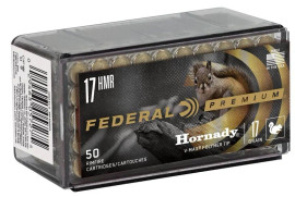 Federal Premium .17 HMR 17 Grain V-Max Polymer Tip Ammunition Box/50