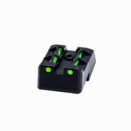 Hi Viz Springfield 1911 Rear Sight, Resin Overmolded. Green