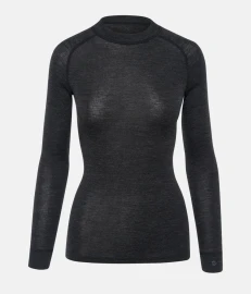 Thermowave Women's 100% Merino Warm Top, Dark Grey, Small